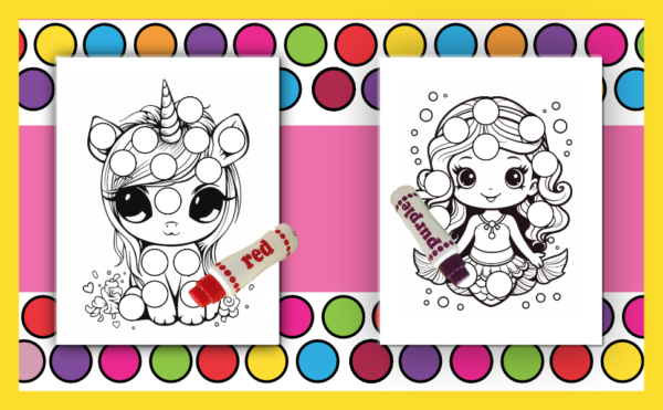examples of cute dot marker images found in the toddler dot markers for toddler book