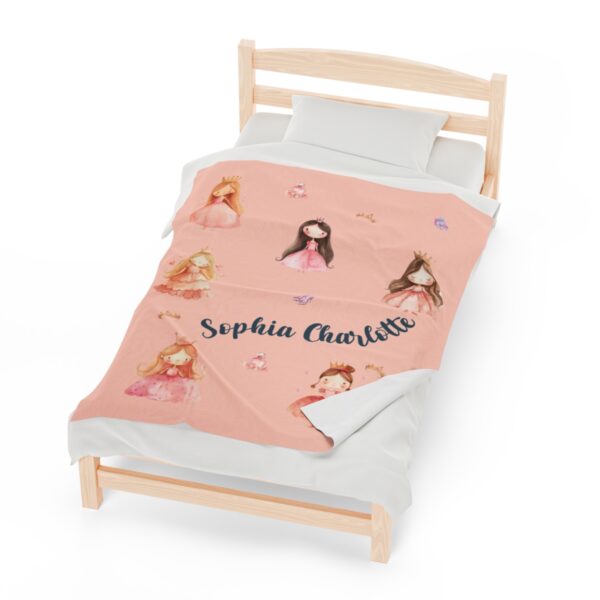 Custom Princess Baby Velveteen Blanket - Image 9