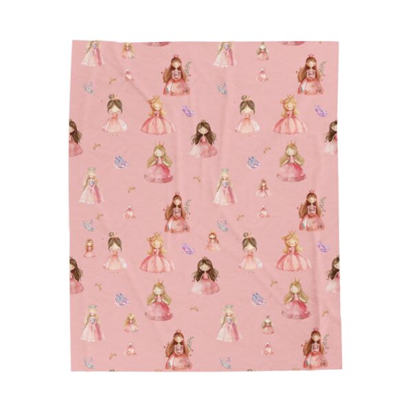 Delightful Princess Velveteen Plush Blanket: Includes Crowns! - Image 13