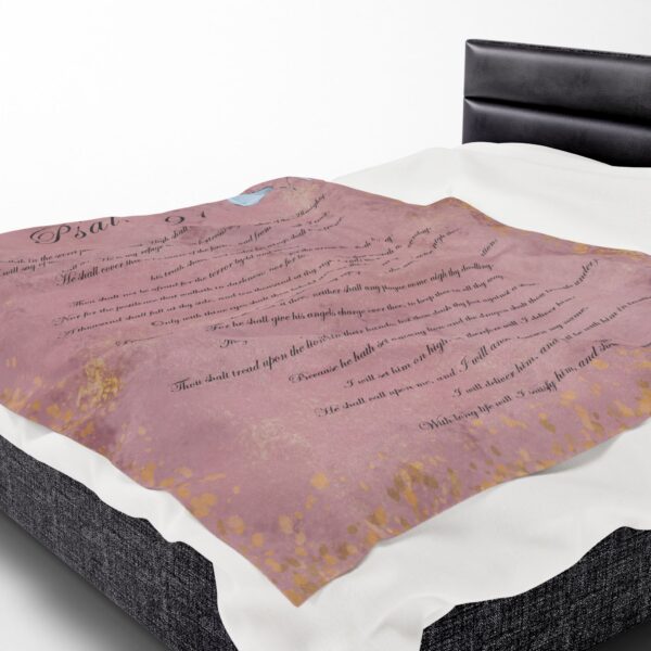 Psalm 91 Prayer Blanket - Beautiful Script Christian Prayer Blanket - Image 11