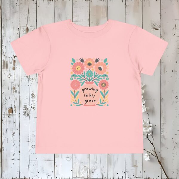Growing in His Grace Floral Christian Tee, Christian Kids Tee, Kids Gift, Baby Shower, Summer Outfit, Children's Apparel - Image 10