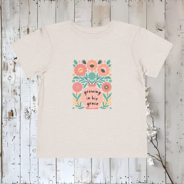 Growing in His Grace Floral Christian Tee, Christian Kids Tee, Kids Gift, Baby Shower, Summer Outfit, Children's Apparel - Image 7