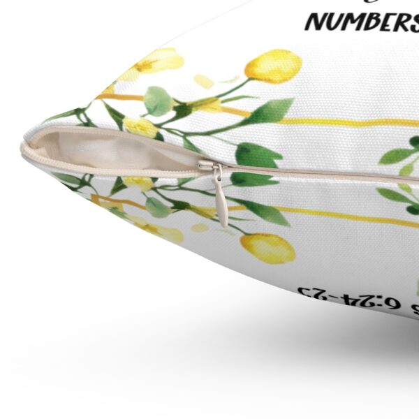 The Lord Bless You And Keep You, Numbers 6, Beautiful Floral Bordered Throw Cushions - Image 6