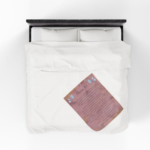 Psalm 91 Prayer Blanket - Beautiful Script Christian Prayer Blanket - Image 4