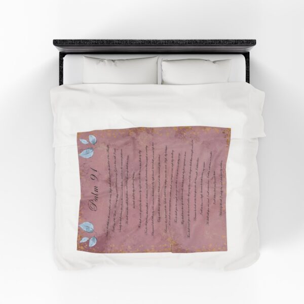 Psalm 91 Prayer Blanket - Beautiful Script Christian Prayer Blanket - Image 8