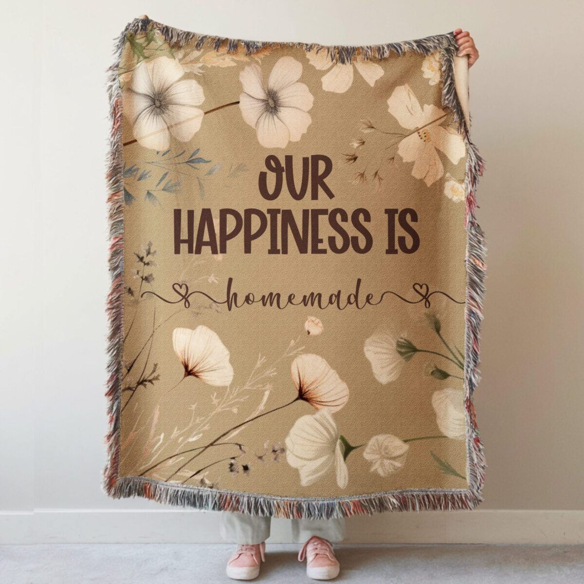 Our Happiness is Homemade - Women's Cosy Woven Blanket - Image 6