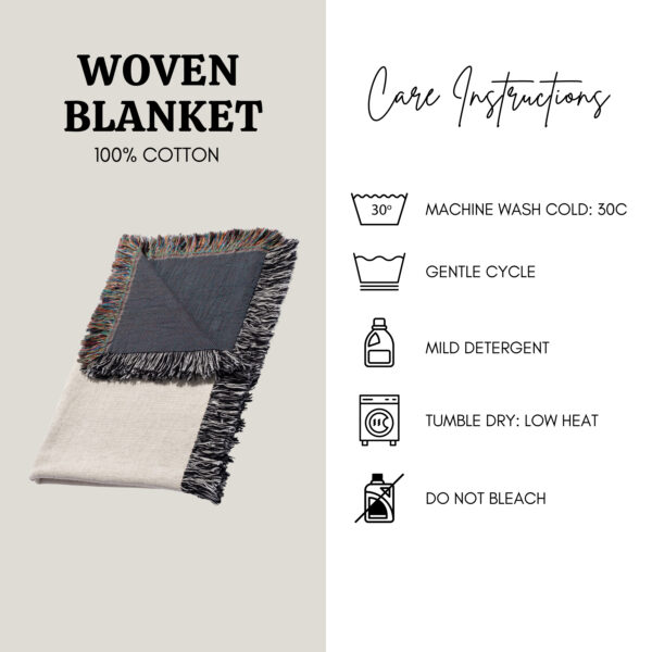 Floral Woven Blanket - Kindness Matters Floral Picnic Blanket for Women - Image 3